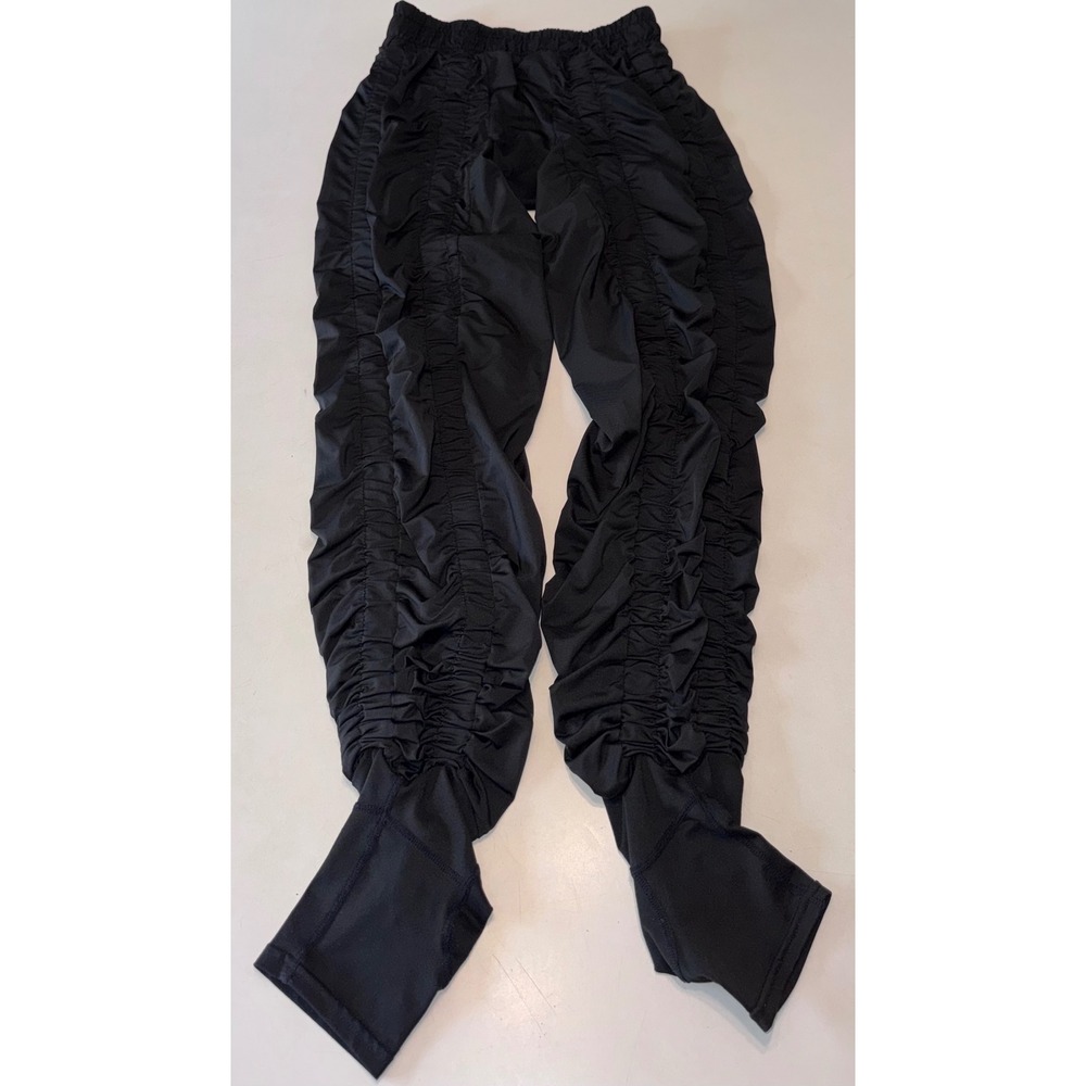 Agogie Resistance Leggings Black Ruched Stacked Stirrup Compression XXL 2XL